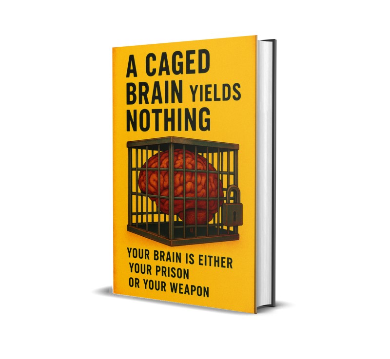 A caged brain yields nothing..YOUR BRAIN IS EITHER YOUR PRISON OR YOUR WEAPON